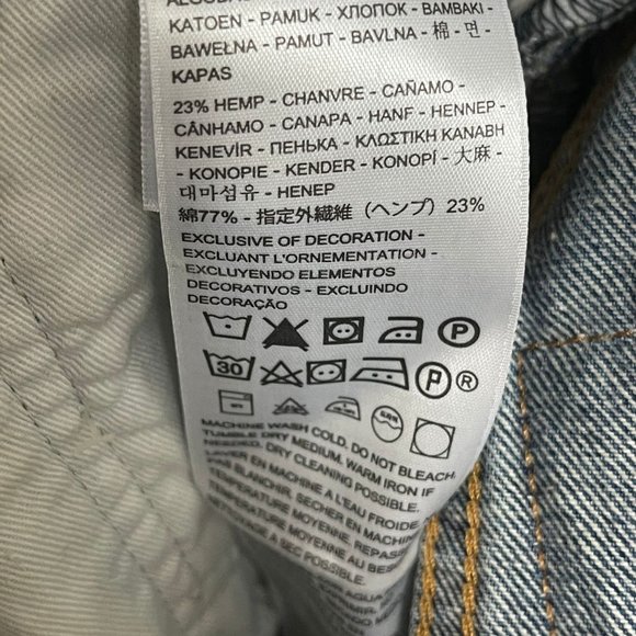 Levi's 551Z Authentic Straight Loose Leg Hemp Denim Jeans 30 32 Brand New Tags - Picture 11 of 11